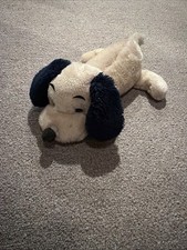 Vintage Drooper Dog Dakin 1973 10" Plush Stuffed Puppy Dog Black Ears/Cream Fur