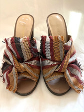Nine West Women's Sandals Byron Sz 5 Stack Heels Good Condition Comfy