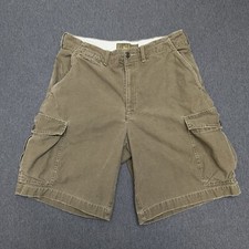 American Eagle Cargo Shorts Men 32 Y2K Green Military 100 Cotton