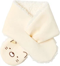 Sumikkogurashi Scarf Neck Warmer, Cat Design, White, Cold Weather, Kids, 318-810