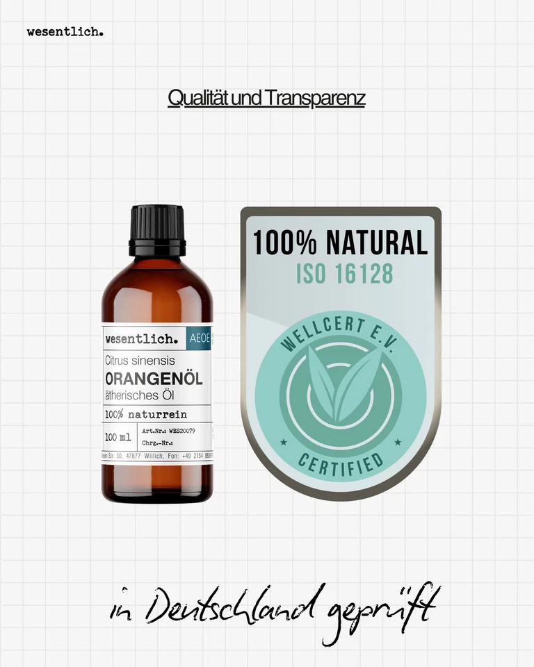 Orangenöl 100ml - ätherisches Öl von wesentlich. - 100% naturrein (Glasflasche) - Bild 3 von 4
