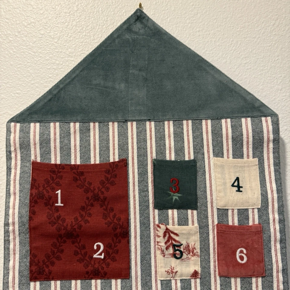 POTTERY BARN KIDS CHRIS LOVES JULIA ADVENT CALENDAR, 16" x 44" HOLIDAY CHRISTMAS - Image 3 of 4