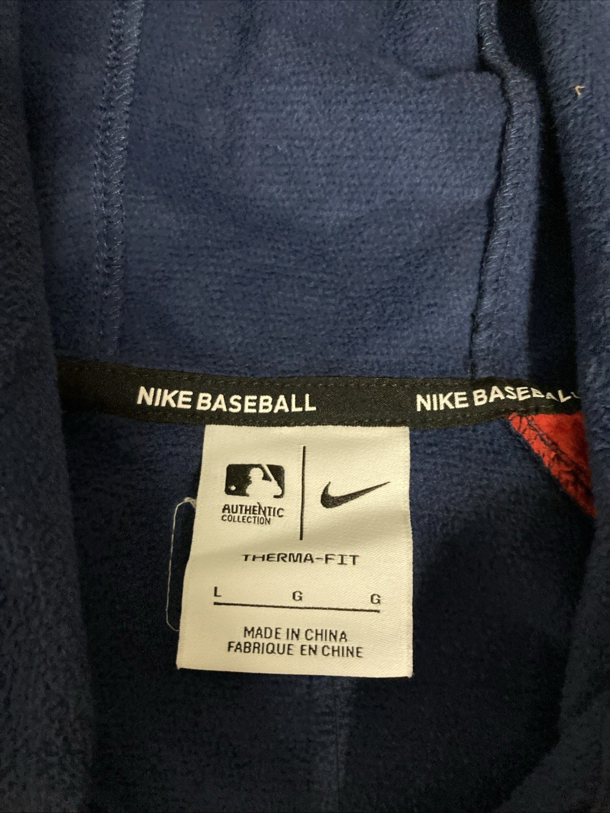 SACAI X NIKE Giacca uomo Nike Boston Red Sox Dugout Therma Fit Large blu navy nuova con etichetta