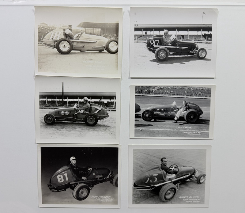 1940s MIDGET SPRINT CAR RACING PHOTOS Vernon Land Shorty Bowers John Fornora