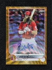 2022 Topps Chrome Rookie Gold Wave Refractor 48/50 Brandon Marsh Auto 15mj