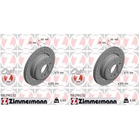 2X Zimmermann Sport Bremsscheiben 300Mm Gelocht Hinten Passend FüR Bmw 3 4