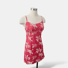Wild Fable Red Hawaiian Y2K Smocked Mini Dress Small Body Con Fitted