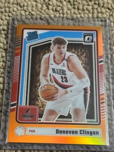 2024-25 Panini Donruss Optic Orange Prizm Rookie #272 Donovan Clingan #D 083/175