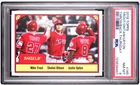 2018 Topps Throwback Thursday Shohei Ohtani Mike Trout Upton #145 PSA 8