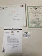 Jack Daniels Tennessee Squire Association 1975 Welcome Letter w/ Deed Card 2174e