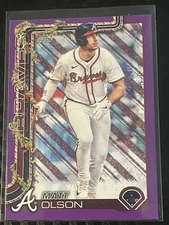 2025 Topps Holiday Purple Metallic Glitter MATT OLSON Braves /99