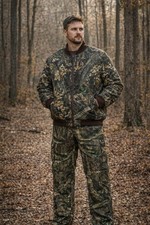 Vintage Mossy Oak Breakup Camo Jacket Bomber Outdoors Hunting 90s USA Sz XL