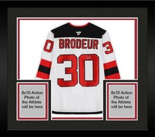 Framed Martin Brodeur New Jersey Devils Signed White Fanatics Premium Jersey