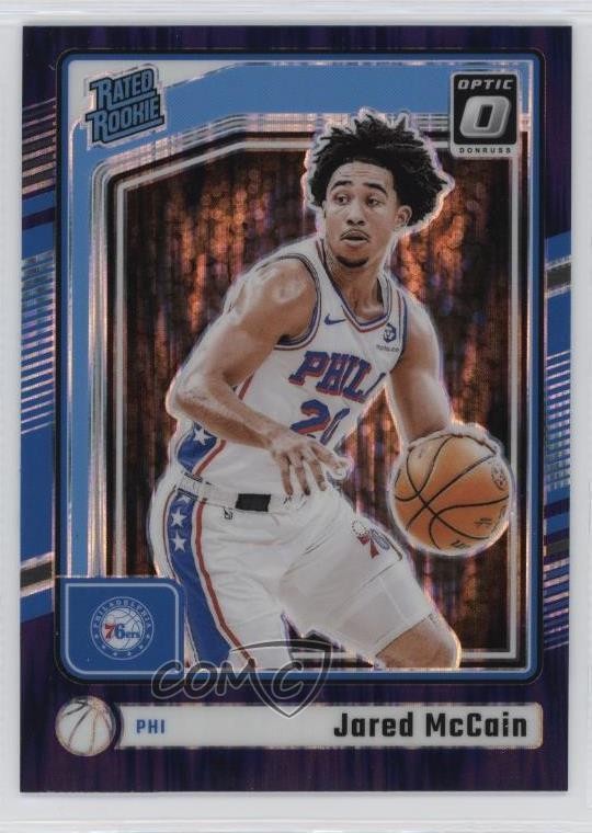 2024 Panini Donruss Optic Rated Rookie Purple Shock Prizm Jared McCain #270 18e5