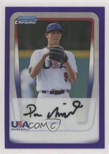 2011 Bowman Draft Chrome Prospects Retail Purple Refractor Dom Nunez 7ka