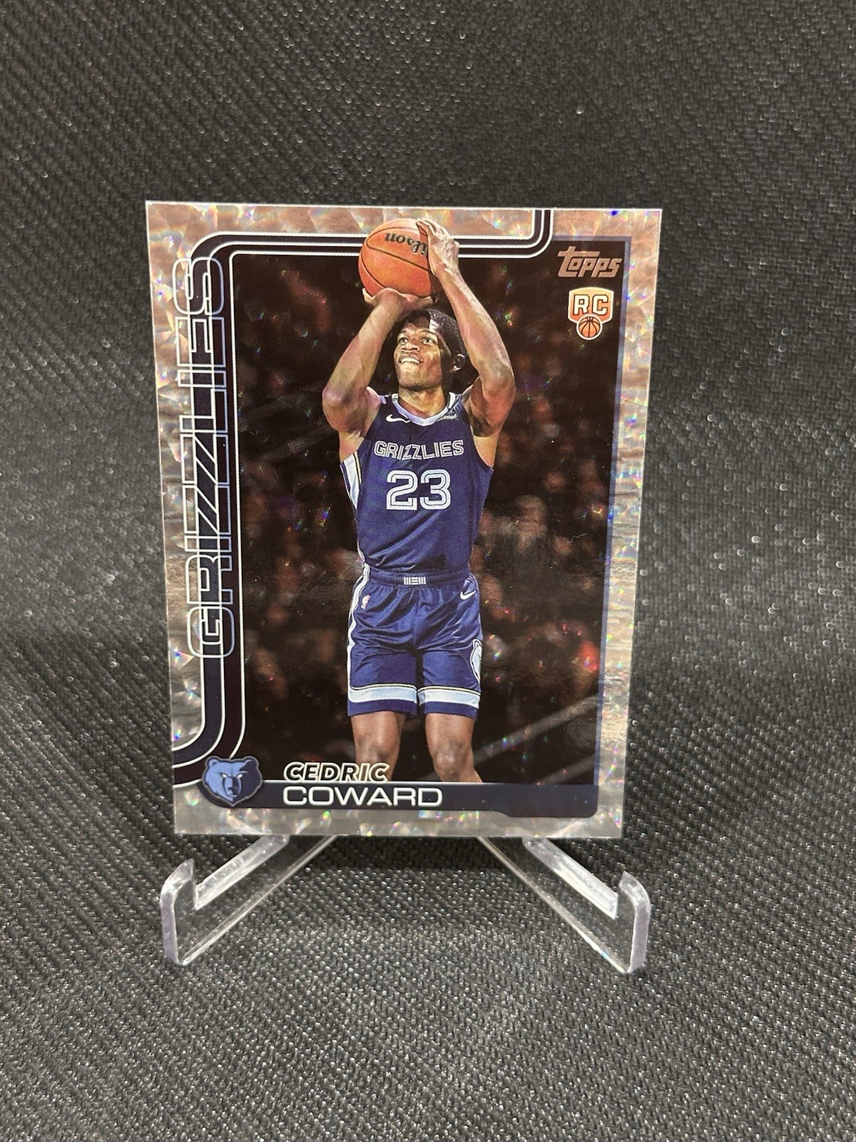 2025-26 Topps Basketball Cedric Coward Grizzlies #211 Crackleboard Foil (RC)