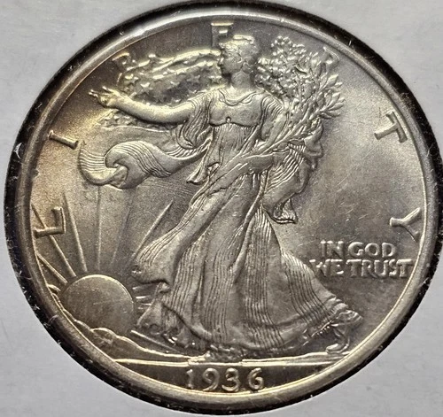 1936 WALKING LIBERTY SILVER HALF DOLLAR CHOICE BU