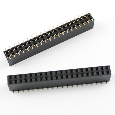 1Pcs 2.54mm Pitch 2x20 Pin 40 Pin Female Double Dual Row SMT Pin Header Strip *h
