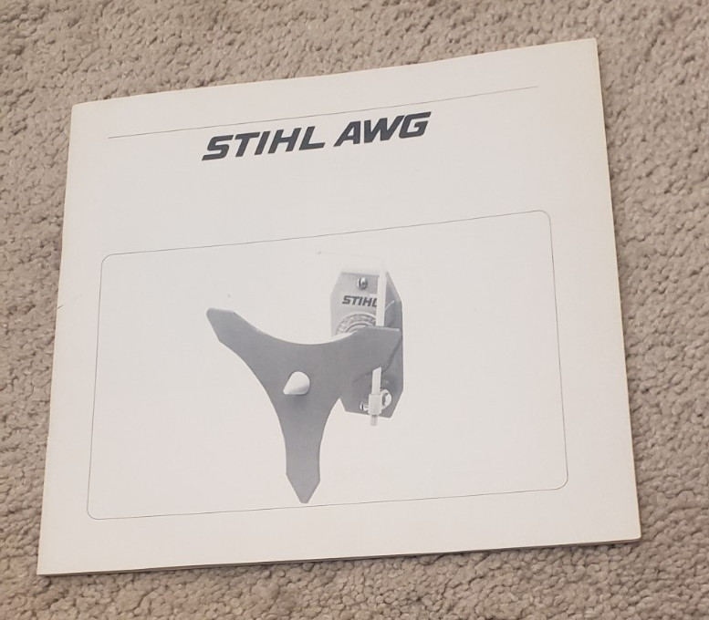 RARE VINTAGE STIHL AWG BALANCING UNIT MANUAL FOR CUTTING TOOLS BLADES