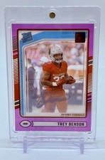 2024 Panini Clearly Donruss Trey Benson #74 Rated Rookie Auto Purple #’d/75 SP