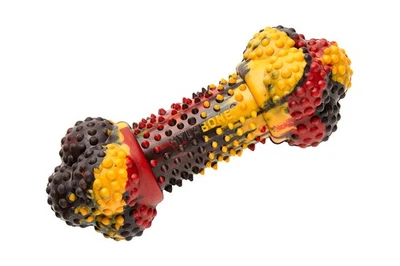 Nylabone Jouet dentaire à mâcher robuste, os en caoutchouc, arôme cheeseburger a - Photo 1/4