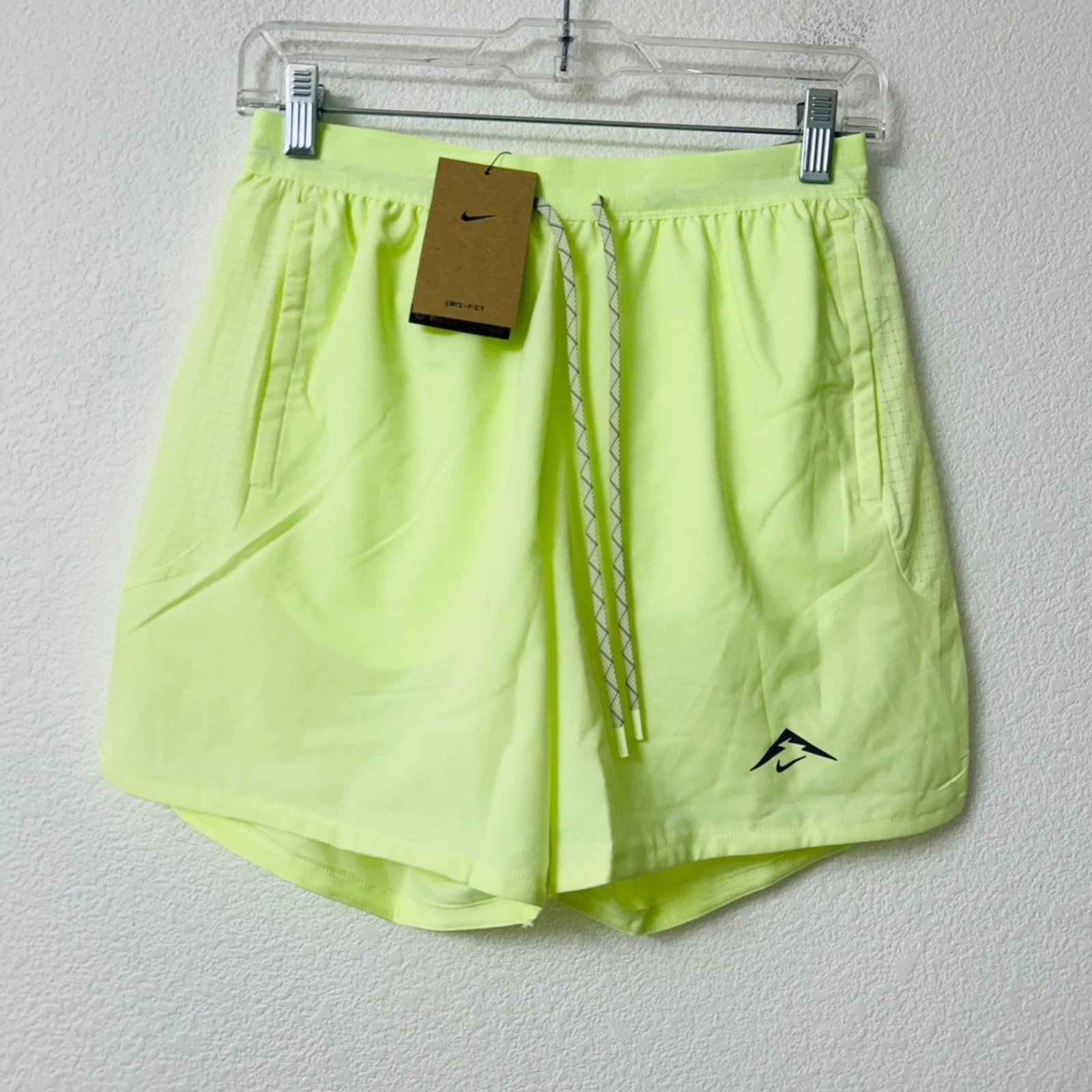 Nike Dri-Fit Trail Brief-Lined 6" Running Shorts HJ3574-701 Size S Volt