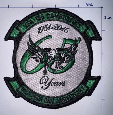 USN (VFA-195) Strike Fighter Squadron 195 - 65 Years Patch - No Vlrco