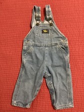 Vintage OshKosh BGosh Overalls Romper Vestbak 18 Month Denim