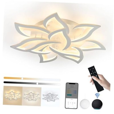 SKY ANGLE Smart Ceiling Light Fixture with Remote (Smart)10 Petals/90W/Ø33.5in
