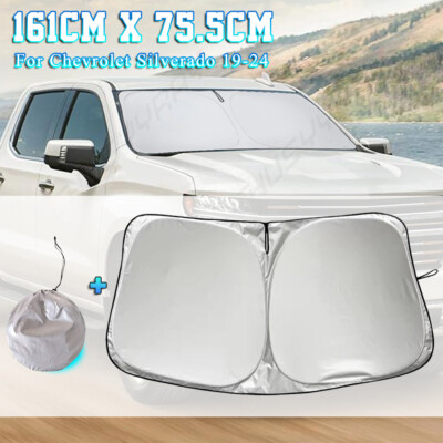For Chevrolet Silverado Car Windshield Sun Shade Heat Block Shield Cover Visor
