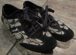 coach black tennis shoes