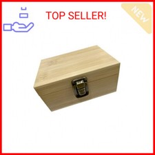 Cali Factory - Small Size Wooden Box - Wood Keepsake Box With Hinged Lid and Met