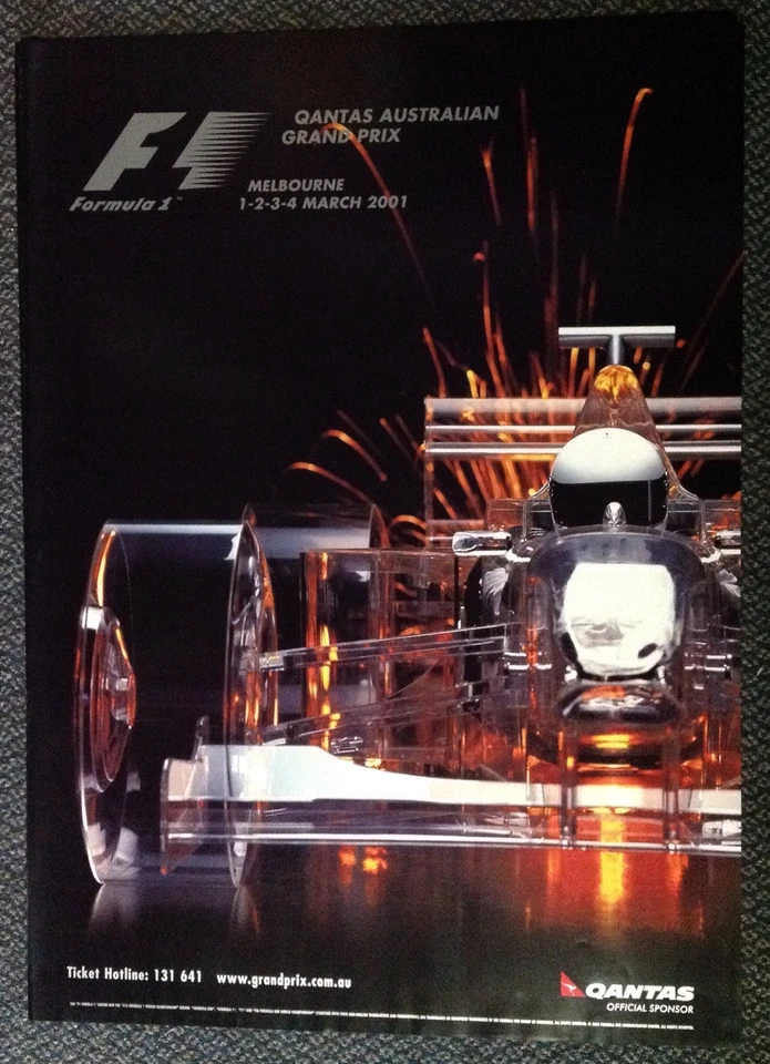 FORMULA ONE ORIGINAL POSTER AUSTRALIA 2001 Schumacher Win
