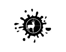 Deer Hunting Splatter Vinyl Decal Sticker -Multiple Colors  Sizes- SHIPS FREE