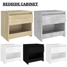 1 Drawer Bedside Cabinet Display Side Table Storage Nightstand Bedroom Furniture
