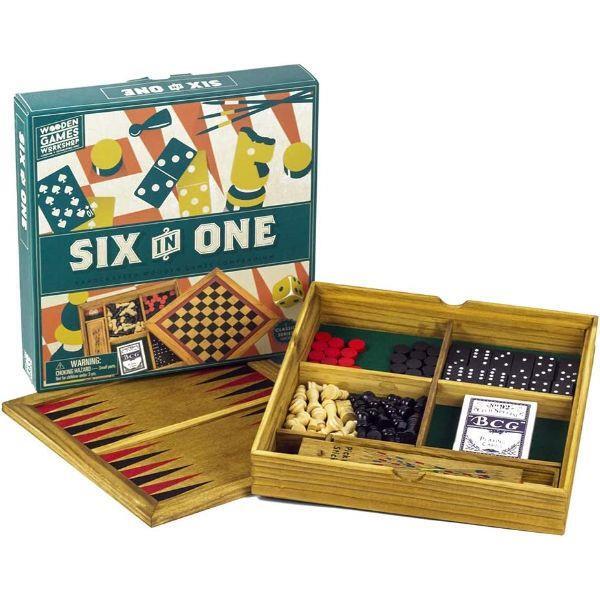 Professor Puzzle Six In One Wooden Games Compendium