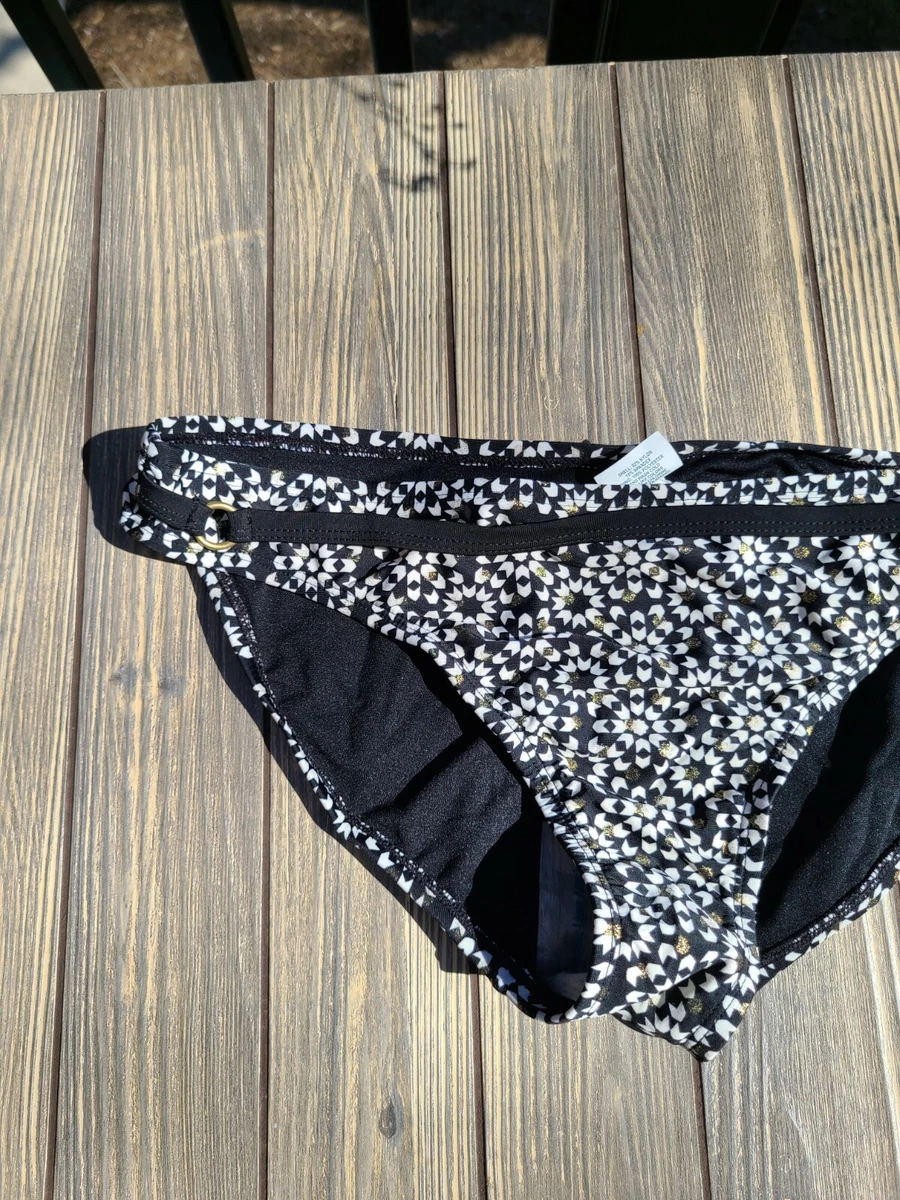 CONVERSE ALL STAR BIKINI BOTTOM BLACK CREAM PRINT SIZE XL