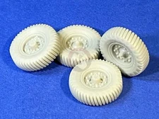 Resicast 1/35 Early Ribbed "Banana" Wheels Bedford MW Truck WWII (Gecko) 352453