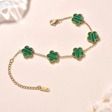 Women's Lucky Clover Gold Plated Bracelet