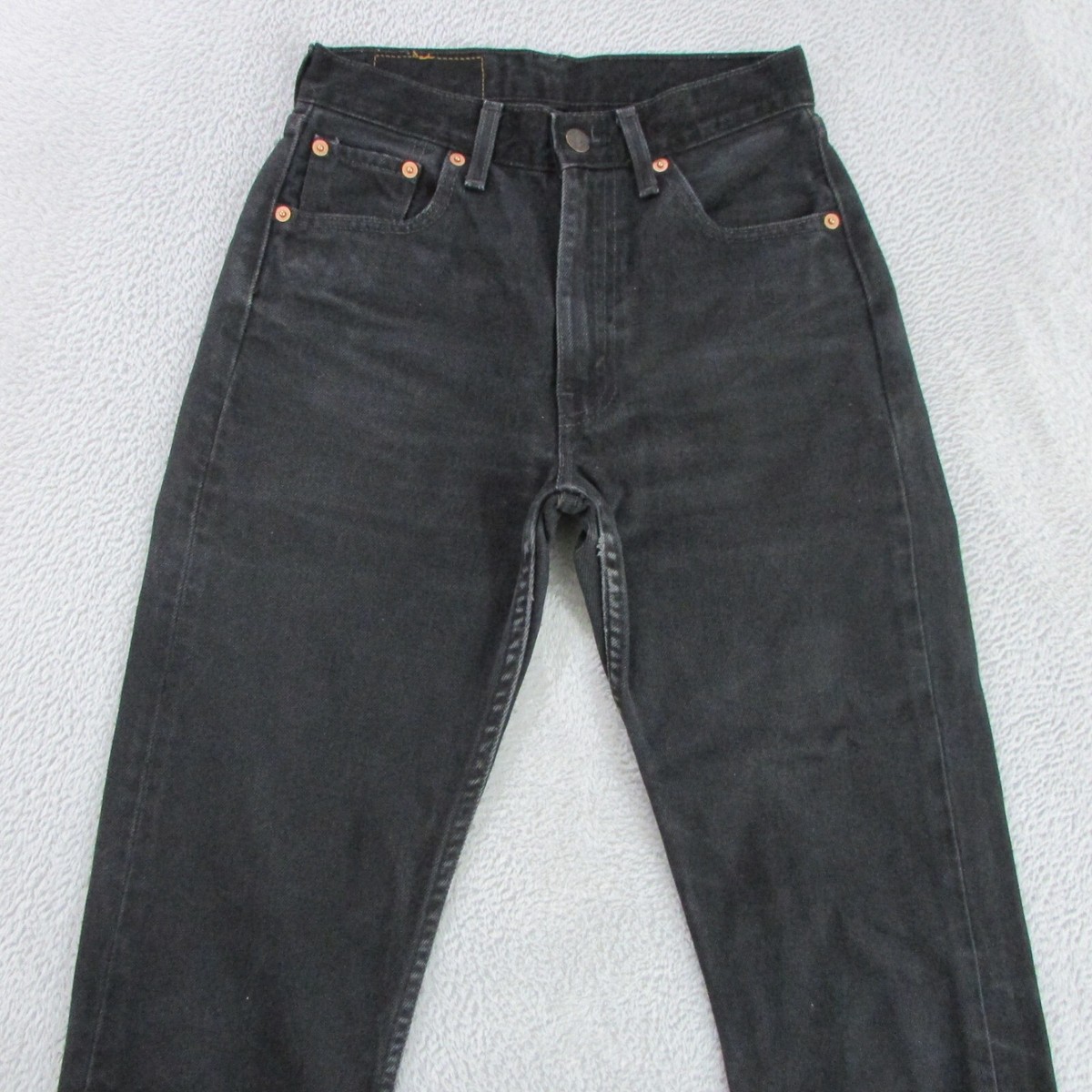 Vintage Levis Jeans Womens W28 L28 Black Slim Mom Fit Mid Denim