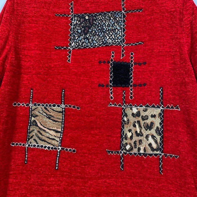 Patchwork Embroidered Button Loop Jacket Blazer A… - image 6