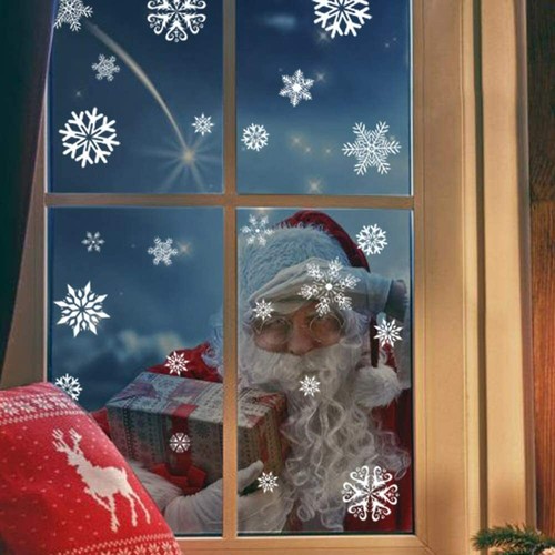 lEPECQ 108 PCS Christmas Decorations Snowflake Window Sticker Set of 4 Sheet... - Picture 2 of 3