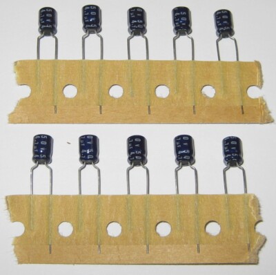 Rubycon 10 X 4.7 uF Radial Electrolytic Capacitor - 50 V DC   5.2 mm Diameter