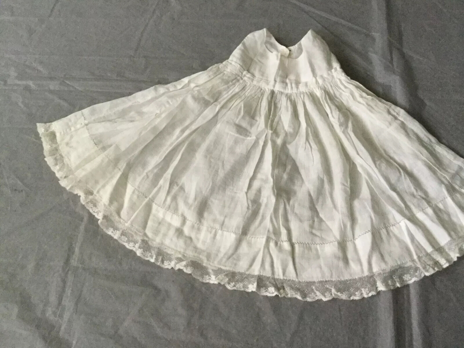 Antique Heirloom Christening Gown & Slip *Handstitche… Gem
