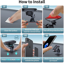  2 Pack Magnetic Phone Holder for Car, Super Strong Magnet Phone Mount Car