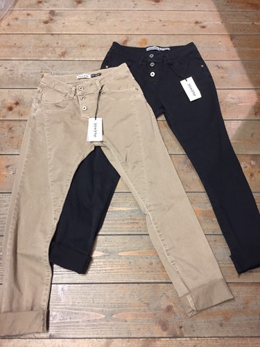 Pantalone Donna Please P78 Nero O Fango Tinto Old Baggy Cavallo Basso  Boyffriend | eBay