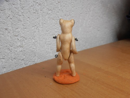 rar Antique Dolls Germany bisque animal dog Hertwig 1880-1930 miniatur - Picture 4 of 6