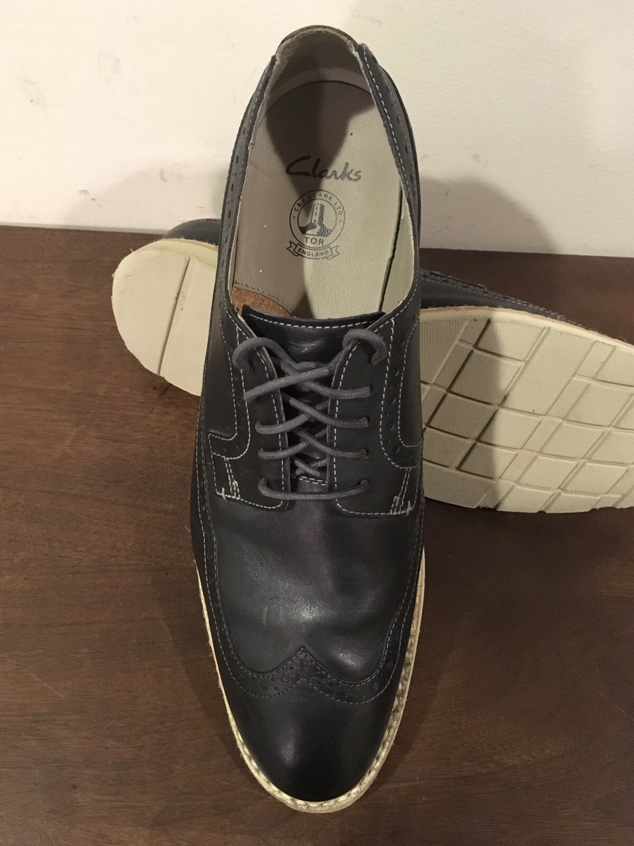 Clarks Gambeson Style Wing-Tip Oxford Mens Leather Shoes Sz  display picture 3