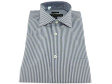 Pronto Uomo Gray Stripes Regular Fit Non-Iron 2-Ply Cotton Dress Shirt 15 32/33