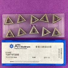 10pc STELLRAM TCMT 32.52A  TCMT 16T308E  Carbide Inserts X44🎯Machinist